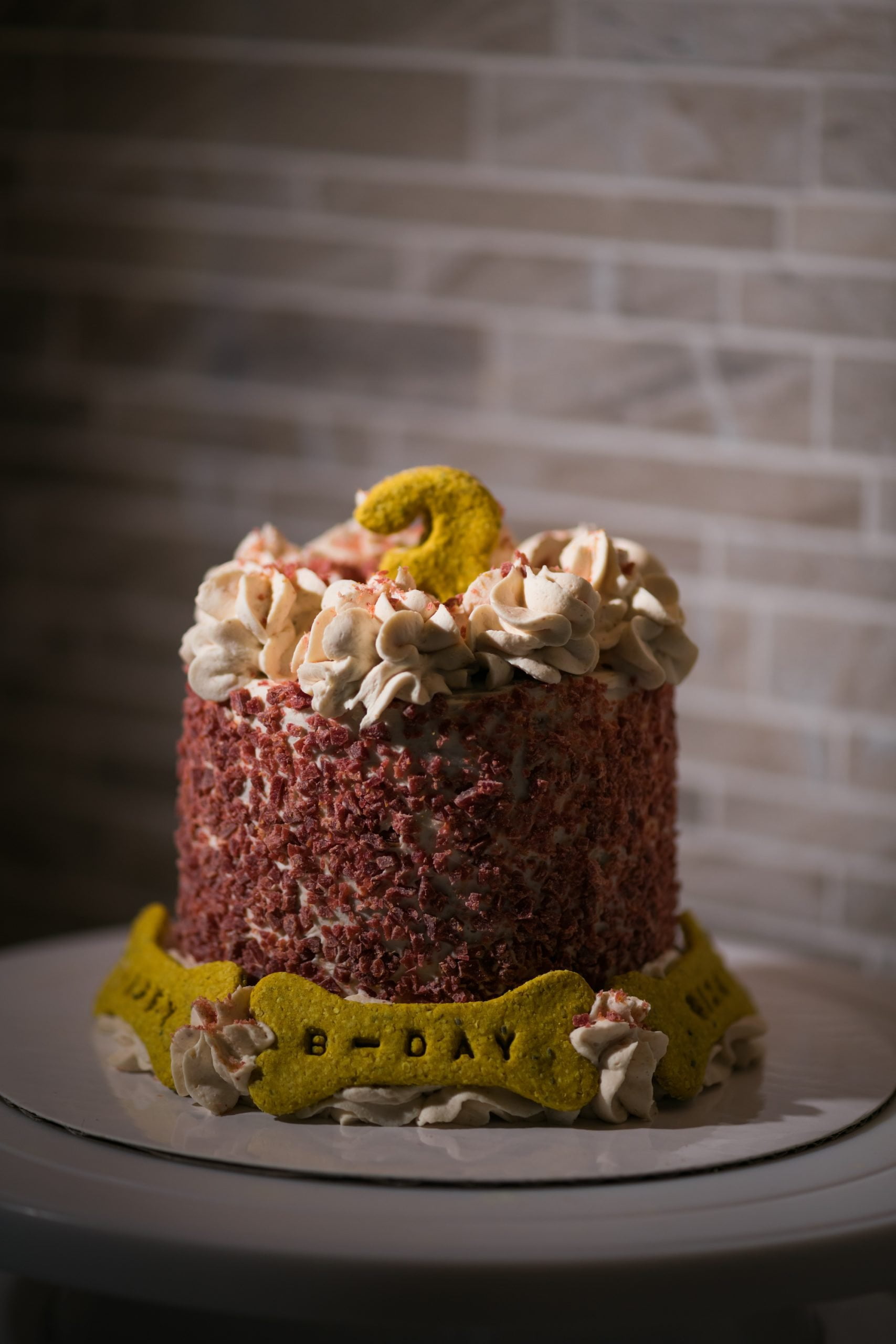 Bacon treats cake with cookies